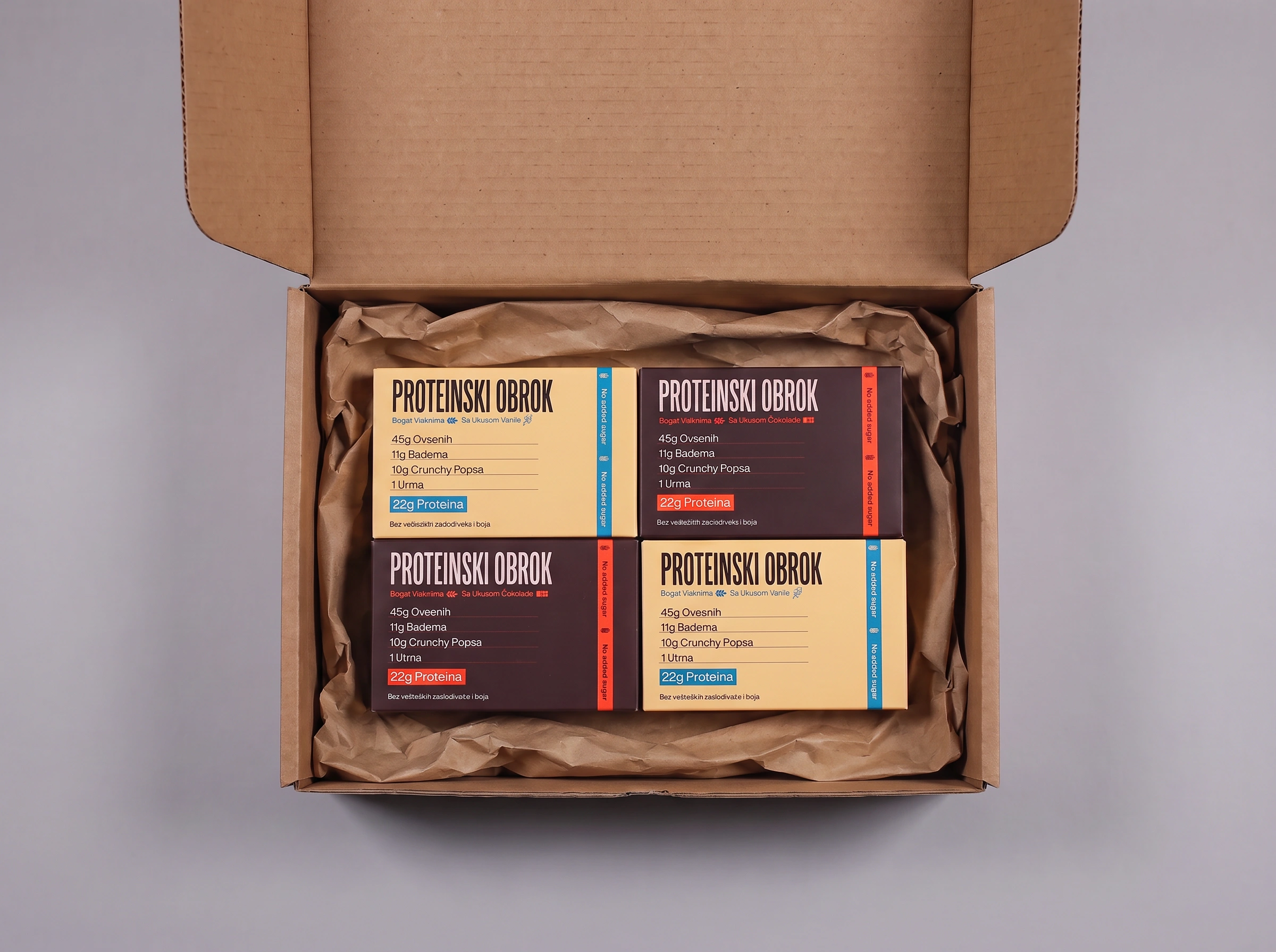 Four colorful PROTY pola-pola in a 4-pack, featuring vibrant patterns, arranged on a plain background.