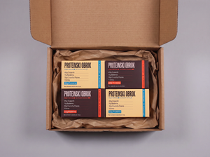 Four colorful PROTY pola-pola in a 4-pack, featuring vibrant patterns, arranged on a plain background.
