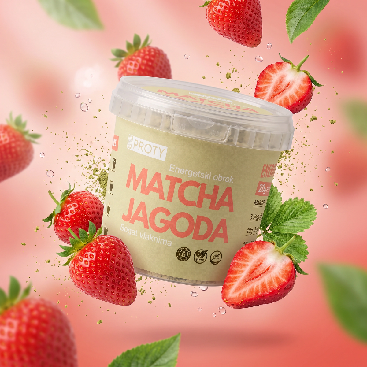 PROTY 4pack MATCHA JAGODA