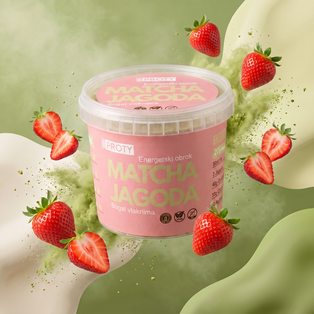 PROTY 4pack MATCHA JAGODA