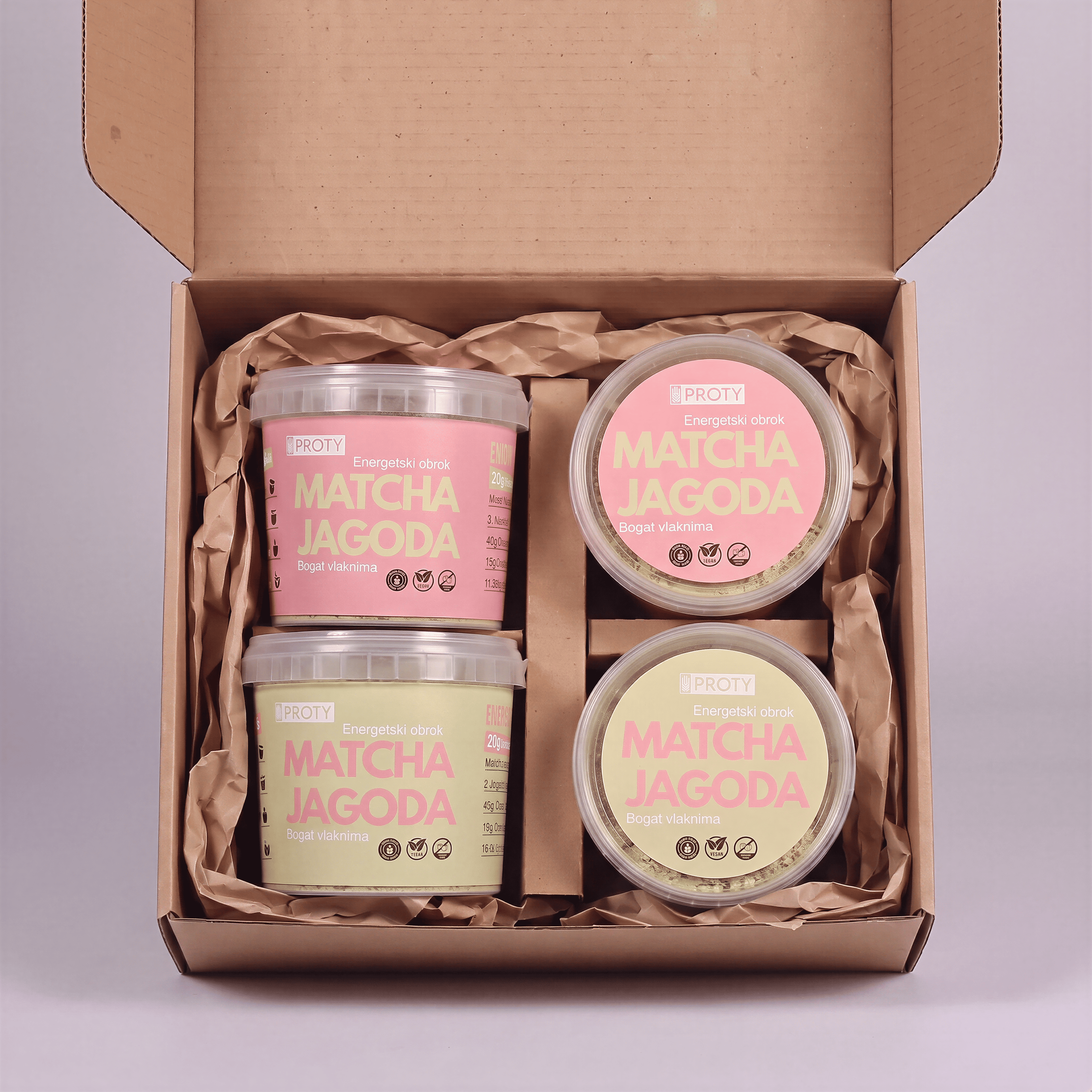 PROTY 4pack MATCHA JAGODA